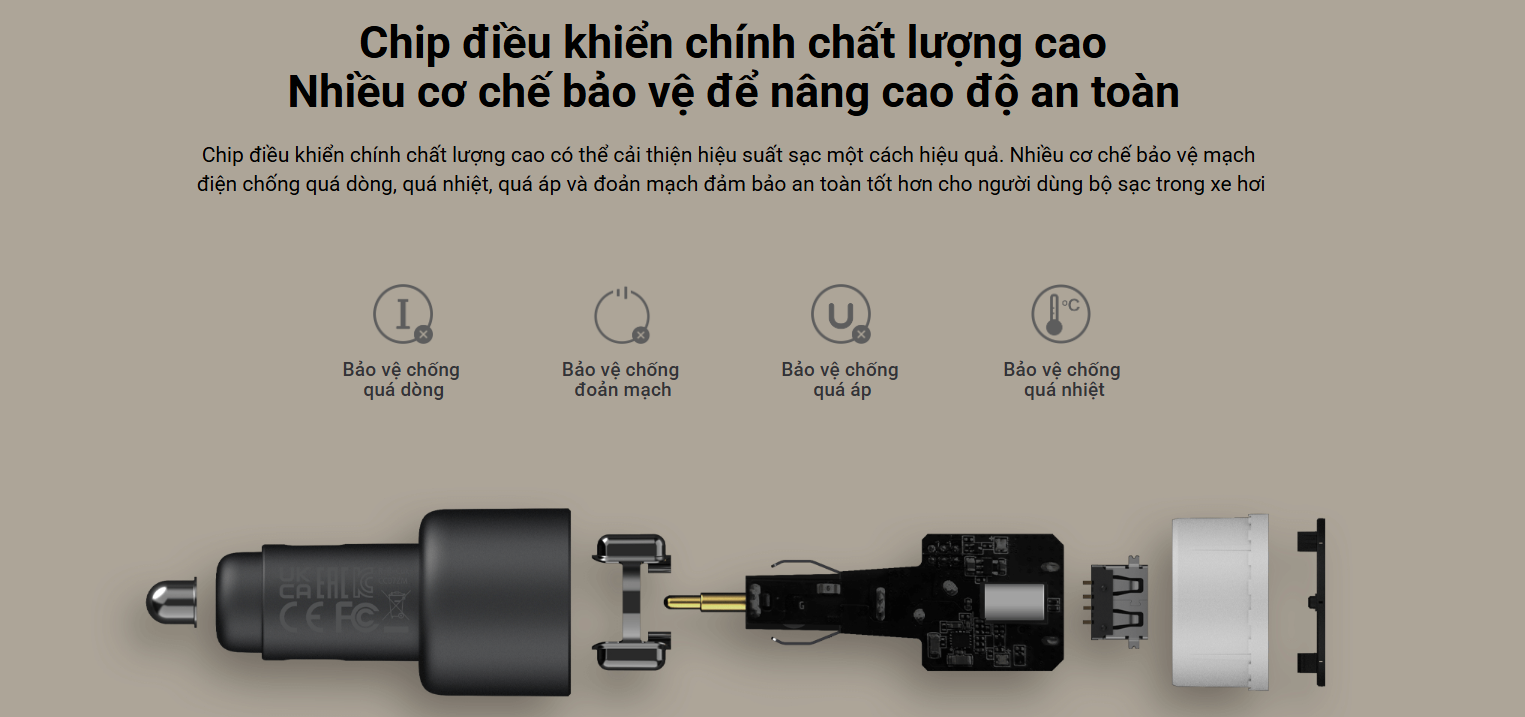 ĐẦU SẠC (ADAPTER) Xiaomi 67W Car Charger (USB-A + Type-C)(BHR6814GL)