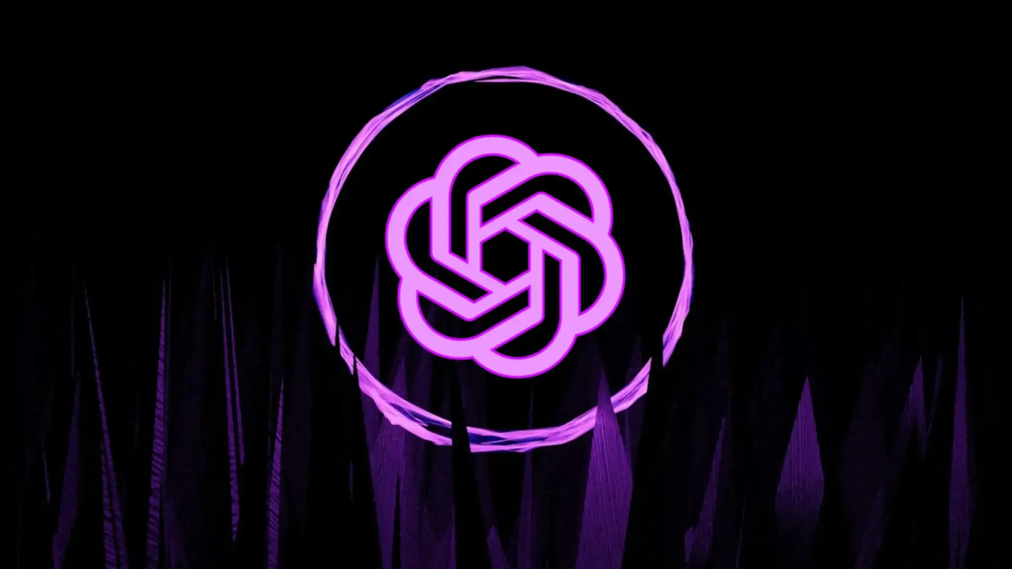 Glowing-ChatGPT-logo-in-a-ring-with-abstract-spikes-1