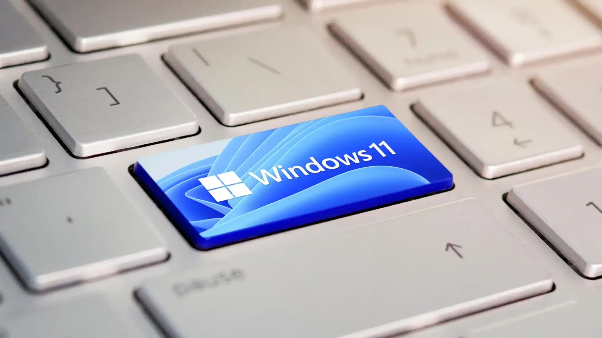 Windows-11-key-on-keyboard-stylized-illustration