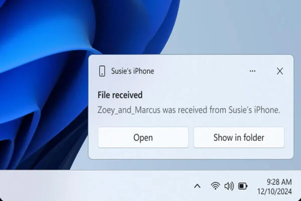 Gửi tệp từ iPhone sang Windows nhanh chóng và dễ dàng hơn với Phone Link
