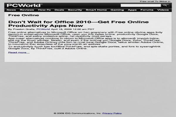 Đừng chờ Office 2010 – Hãy tải ngay các ứng dụng tăng năng suất trực tuyến miễn phí!