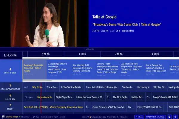 Channel Surfer cho phép bạn xem YouTube giống như xem truyền hình cáp kiểu cũ.