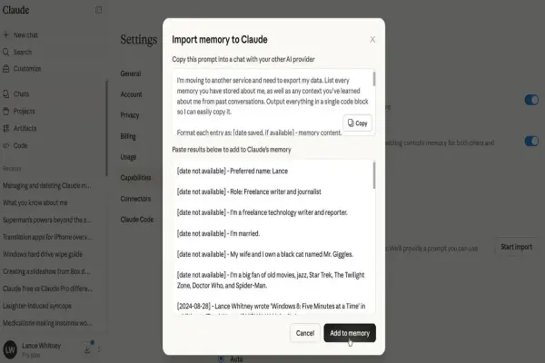 Bỏ ChatGPT để dùng Claude? Cách dễ dàng chuyển bộ nhớ và tùy chọn của bạn