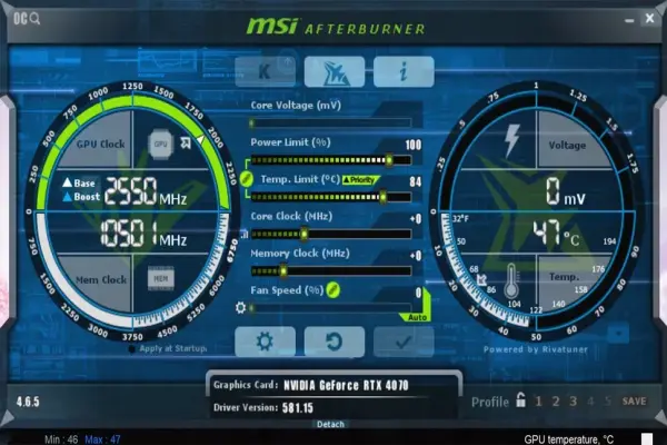 MSI Afterburner hỗ trợ điện áp 3 kênh cho GPU RTX 50 trong tương lai