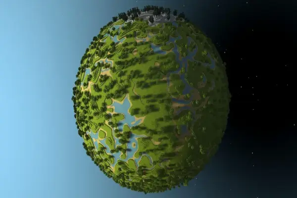 Blocky Planet: bản demo Minecraft quay cầu – thế giới hình cầu với khối voxel