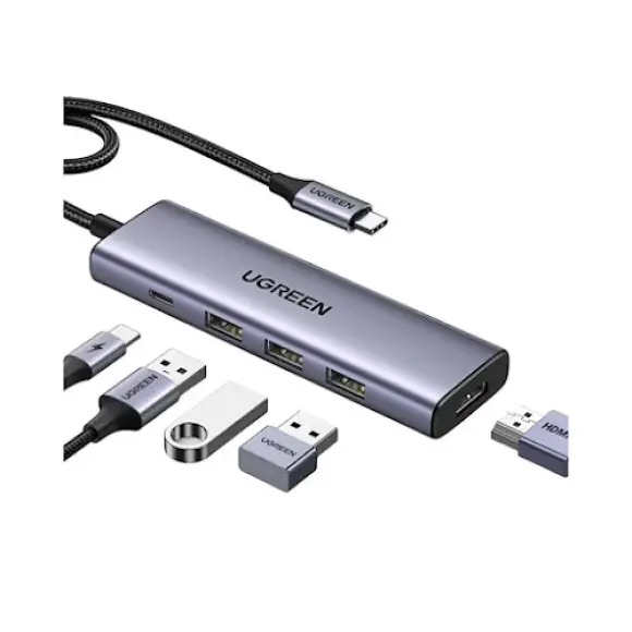 bo-chia-hub-ugreen-usb-c-5-in-1-sang-usb-c-3-usb-3-0-hdmi-ho-tro-4k-15596-s240201237