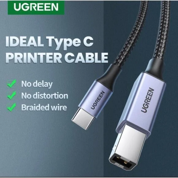 Cáp-máy-in-USB-Type-C-to-USB-B-Ugreen-2-mét-(80807)