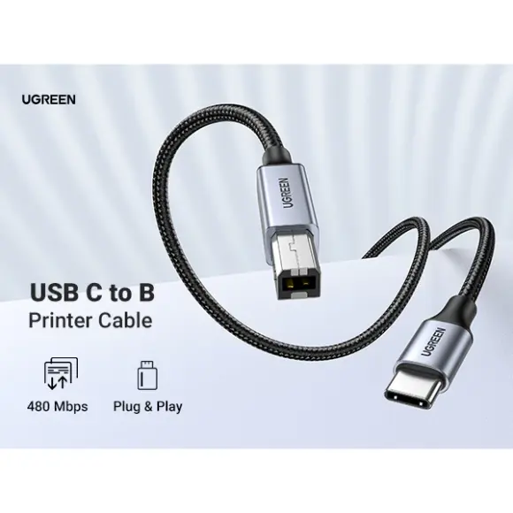 Cáp-máy-in-USB-Type-C-to-USB-B-Ugreen-2-mét-(80807)