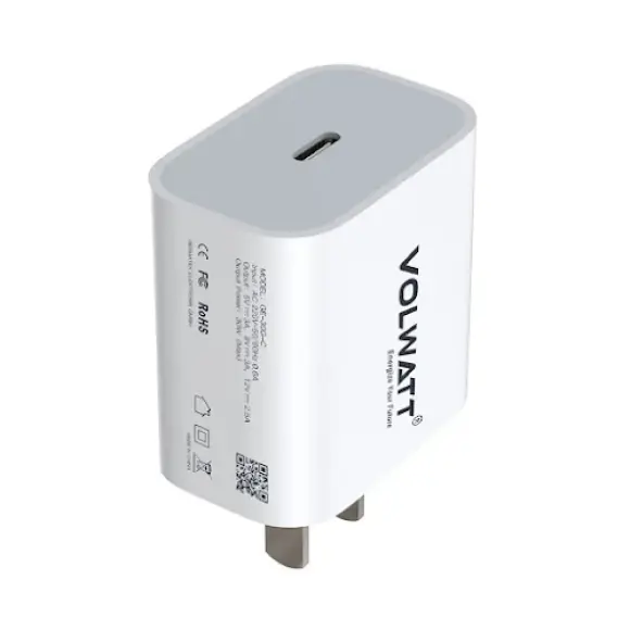 Củ-sạc-nhanh-Volwatt-30W-USB-C-Trắng