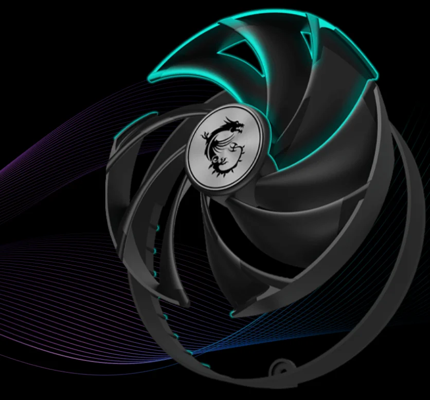 Card màn hình MSI GeForce RTX 4060 Ti GAMING X SLIM 16G có thiết kế nhỏ gọn, mỏng nhẹ với vỏ màu đen chủ đạo và các đường nét sắc cạnh hiện đại. Sản phẩm có hai quạt lớn với cánh quạt đặc biệt hình xoắn giúp tăng luồng khí làm mát hiệu quả. Bề mặt card nhẵn mịn, có logo MSI phát sáng nhẹ tạo điểm nhấn tinh tế. Kích thước nhỏ giúp dễ dàng lắp đặt trong các bộ máy tính nhỏ gọn nhưng vẫn đảm bảo khả năng tản nhiệt tối ưu và vận hành êm ái.