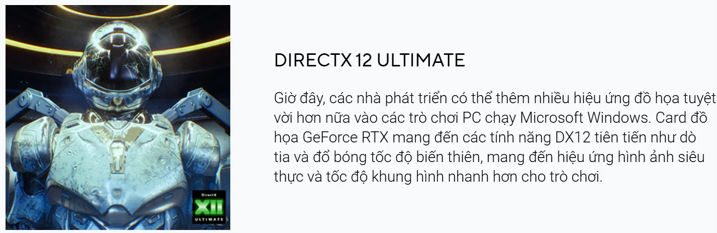 Sản phẩm là card đồ họa màu trắng nhám với thiết kế nhỏ gọn, dài khoảng 23 cm, dày 2 khe cắm. Mặt trước có hai quạt lớn kiểu trục đứng với cánh quạt dài, giúp làm mát hiệu quả và hoạt động yên tĩnh. Khung và tấm lưng bằng kim loại chắc chắn, có lớp bảo vệ màu trắng tinh tế, tăng độ bền và tản nhiệt. Các cổng kết nối gồm một cổng HDMI và ba cổng DisplayPort nằm ở cạnh bên, thuận tiện cho đa màn hình. Tổng thể card mang vẻ ngoài hiện đại, thanh lịch, phù hợp với các bộ máy tính có thiết kế sáng, gọn gàng.