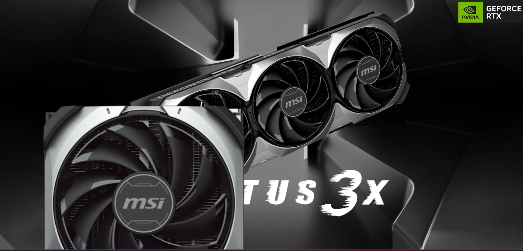 Card đồ họa MSI RTX 4070 SUPER VENTUS 3X OC 12G có thiết kế mạnh mẽ với tông màu xám đen chủ đạo. Mặt trước nổi bật với ba quạt làm mát cỡ lớn, viền cứng cáp, tạo cảm giác chắc chắn và hiện đại. Các đường cắt sắc sảo, góc cạnh rõ nét, toát lên vẻ mạnh mẽ và tối giản. Mặt sau được che phủ bởi một tấm kim loại phẳng, giúp tăng độ bền và hỗ trợ tản nhiệt. Tổng thể card có dạng hình chữ nhật dài, thiết kế dày vừa phải, phù hợp với những bộ máy tính chuyên nghiệp và gọn gàng.