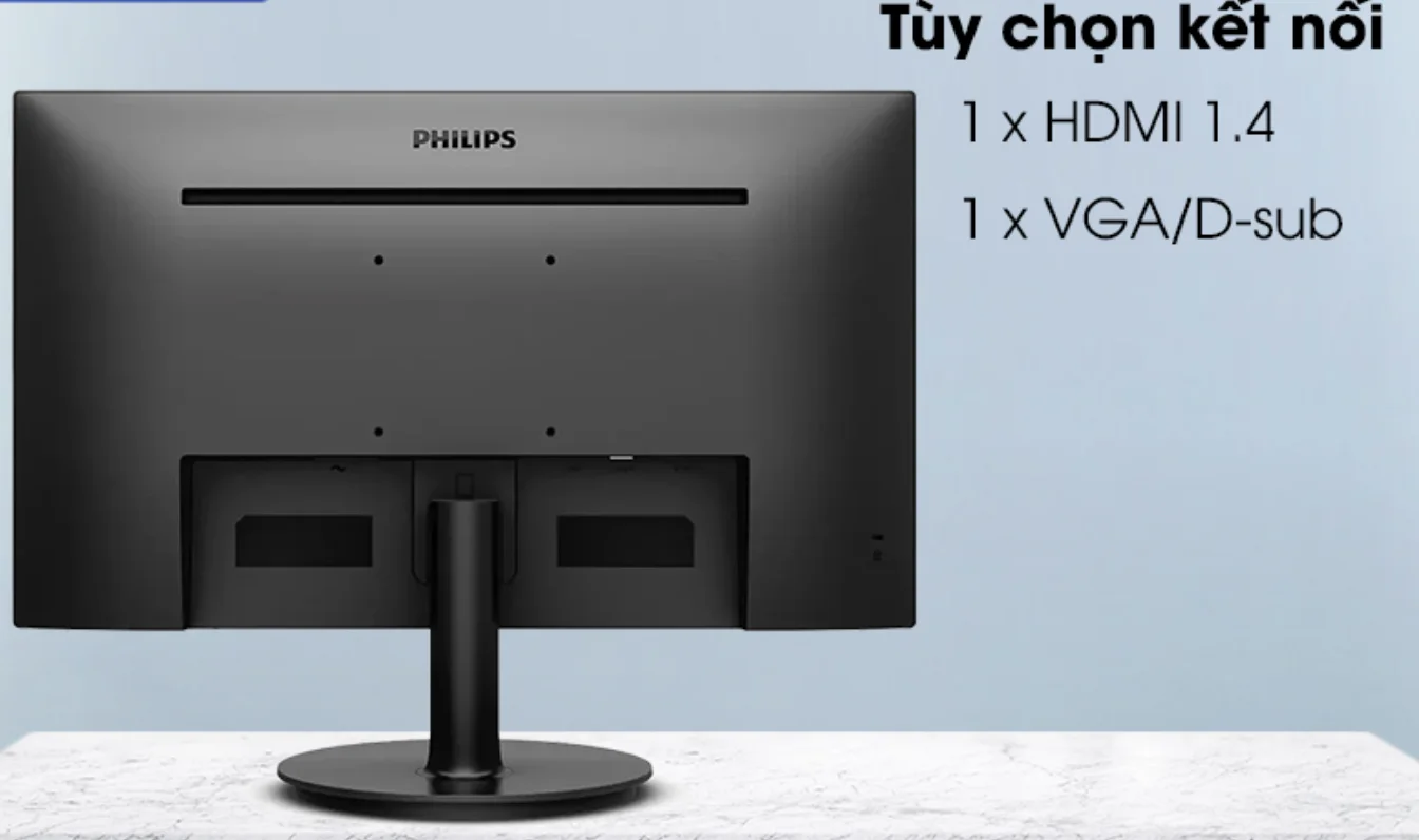 LCD Philips 24 inch được trang bị 1 cổng HDMI 1.4 hỗ trợ truyền tải dữ liệu hình ảnh với độ phân giải cao cùng màu sắc chân thật. Bên cạnh đó là 1 cổng đầu vào VGA/D-sub cho chất lượng hình ảnh ổn định cùng chuyển động êm ái.