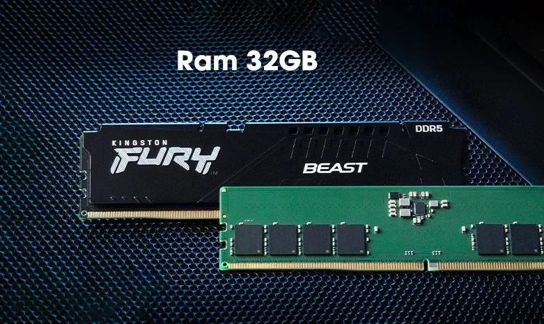 RAM desktop KINGSTON FURY Beast K2 32GB DDR5 6000MHz | Dung lượng Ram lớn