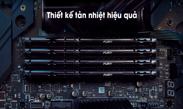 RAM desktop KINGSTON FURY Beast K2 32GB DDR5 6000MHz | Thiết kế tản nhiệt hiệu quả