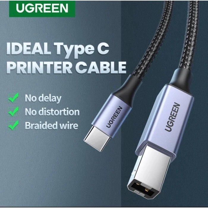 Cáp-máy-in-USB-Type-C-to-USB-B-Ugreen-2-mét-(80807)