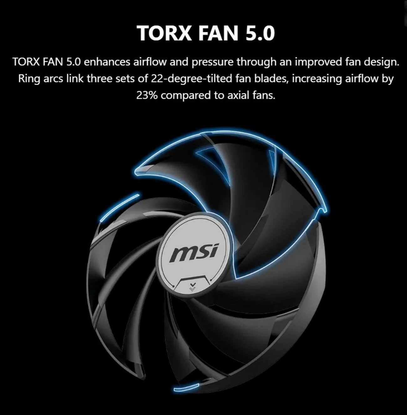 Card màn hình MSI RTX 5080 16G VENTUS 3X OC có thiết kế mạnh mẽ, hiện đại với tông màu đen xám chủ đạo. Mặt trước nổi bật với hệ thống ba quạt làm mát lớn dạng cánh xoắn, được đặt đối xứng, giúp tăng lưu lượng gió. Mặt sau là tấm lưng kim loại chắc chắn có các khe thoát nhiệt, mang đến cảm giác bền bỉ và cao cấp. Kích thước dài khoảng 30cm, thân card khá dày với kết cấu tản nhiệt lớn, phù hợp với các bộ case chuẩn ATX. Tổng thể thiết kế toát lên vẻ mạnh mẽ, chuyên nghiệp, phù hợp cho cả game thủ lẫn người dùng sáng tạo nội dung.