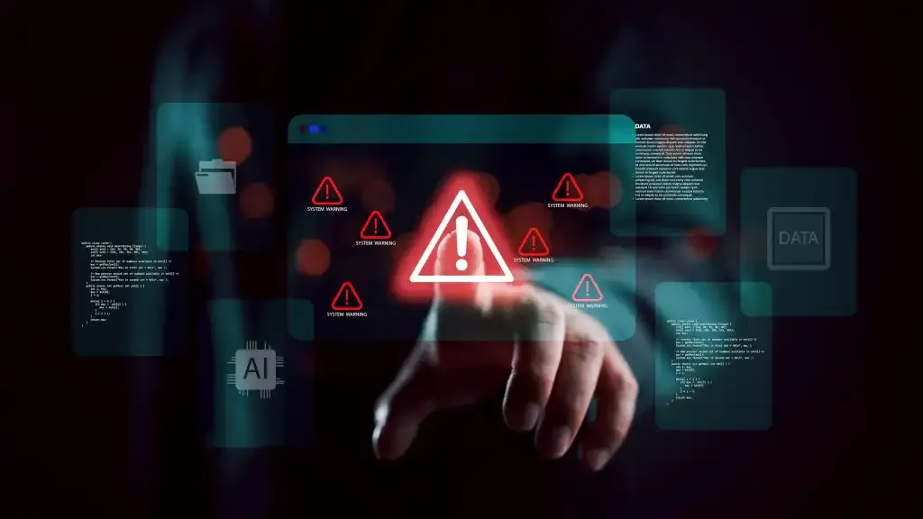 Security-warning-alert-with-shadowy-scammer-hacker-in-darkness