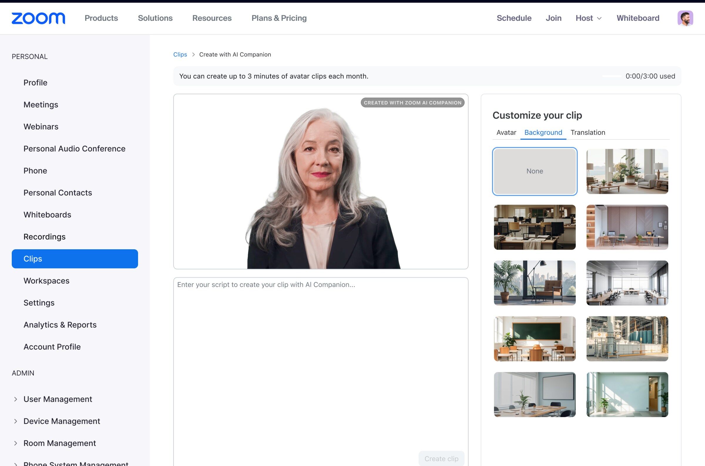 Currently, Zoom can generate AI avatars of people for prerecorded clips.