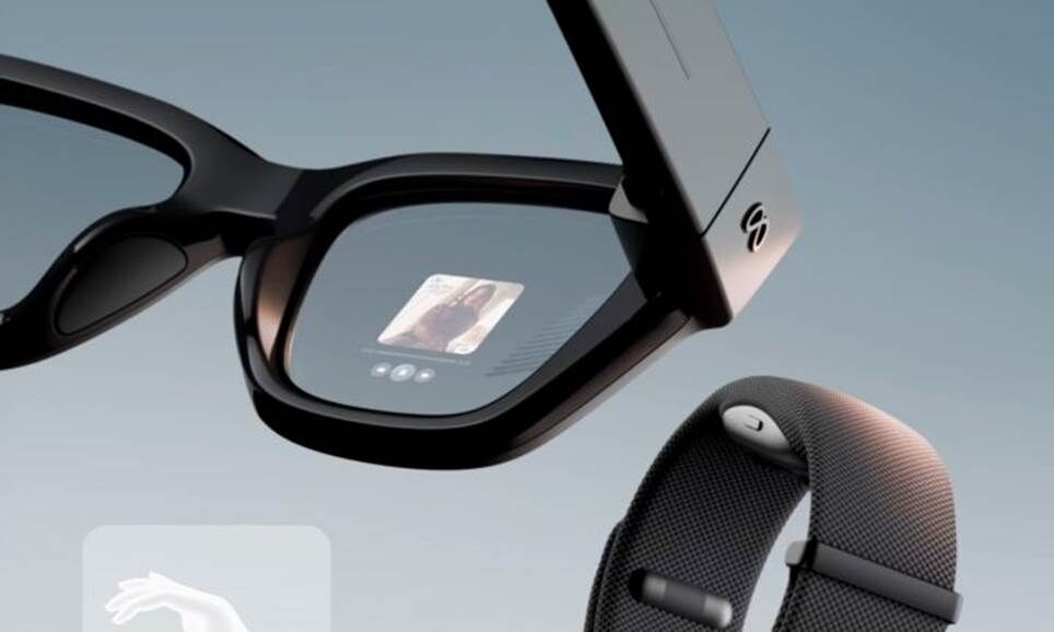 Góc nhìn cận cảnh của màn hình Meta Ray-Ban.