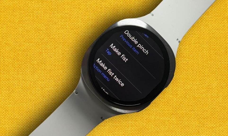 Cử chỉ trên Samsung Galaxy Watch 8.