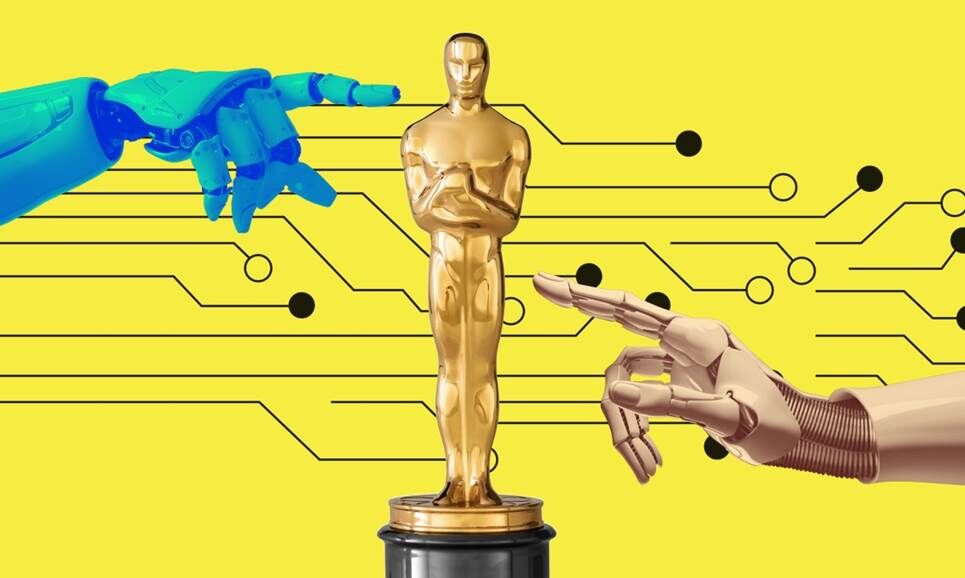 Robot chạm vào giải thưởng Oscar.
