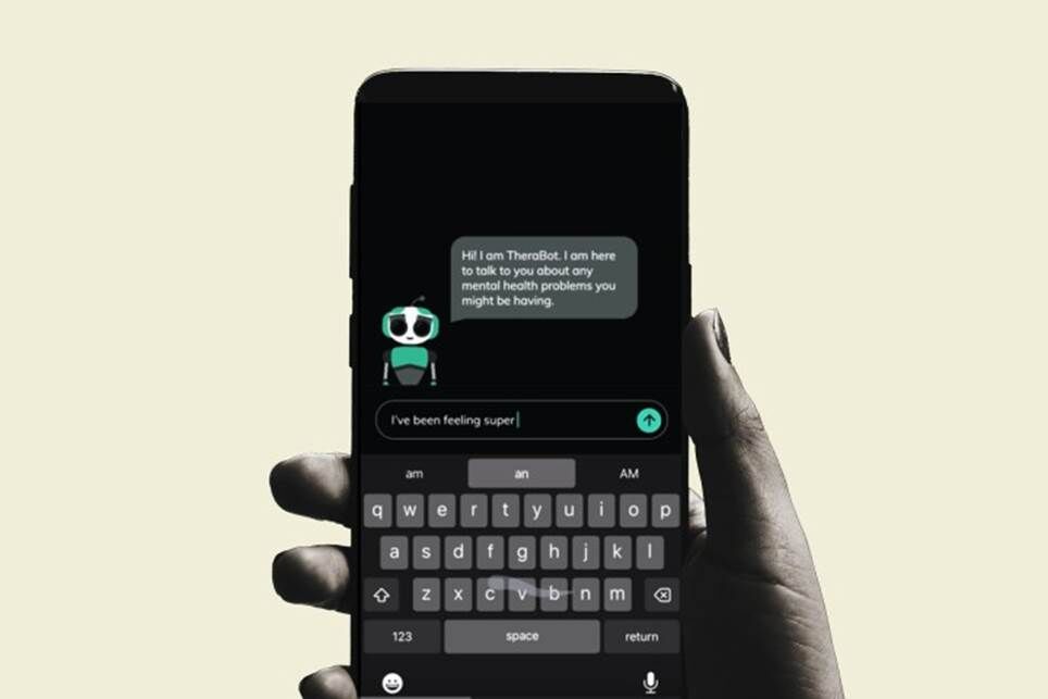 Tương tác với ứng dụng Therabot AI.