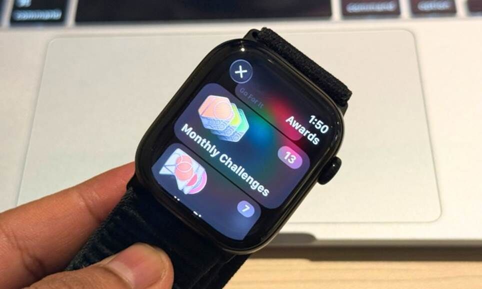 Hình ảnh phần thử thách hàng tháng của Apple Watch.