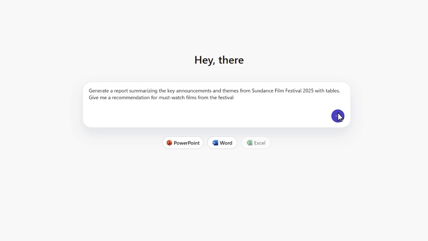 The new Office Agent inside Copilot chat.