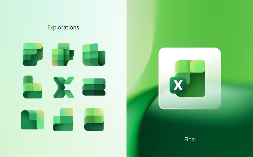 Microsoft đã thử nghiệm rất nhiều với các ô trong khái niệm biểu tượng Excel của mình.