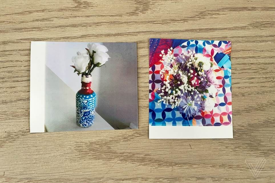 Hai bức ảnh chụp bằng máy Kodak Mini Shot 3 khá chân thực nhưng lại có màu hồng quá bão hòa.